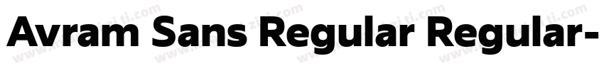 Avram Sans Regular Regular字体转换